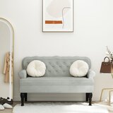  Klupa s naslonom svijetlosiva 119,5x64,5x75 cm baršun | Eponuda.ba
