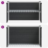  Povišena vrtna gredica Siva 75 x 30 x 42 cm WPC i aluminij | shoptok.hr