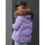 DStreet Women's winter jacket with hood WAYWARD purple | shoptok.hr