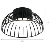  LED plafonsko svetlo BETSY LED/12W/230V, prečnik 25 cm, crno | Eponuda.com