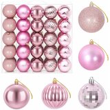  Set božićnih kuglica 50 kom. Ružičasta 8 cm Polistiren | shoptok.hr