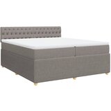 vidaXL Krevet s oprugama i madracem smeđesivi 200x200 cm od tkanine Cijene