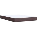 vidaXL Box spring postelja z vzmetnico temno rjava 160x200 cm blago, (21304545) | Shoptok.si