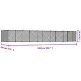  Kavez za pse s vratima sivi 10x2x1 5 m od pocinčanog čelika | shoptok.hr