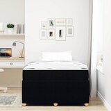  Krevetna konstrukcija Crna 120 x 190 cm tkanina | shoptok.hr