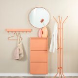 Spinder Design Rožnato-oranžen kovinski stenski obešalnik s polico Dax Play – | Shoptok.si