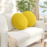 vidaXL Jastučići za sjedenje 2 pcs Svijetlo žuta Ø50 x 19 cm tkanina | shoptok.hr