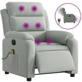 Maison Chic Električni masažni naslanjač - Relax naslanjač svetlo siv žamet, (22061705) | Shoptok.si