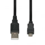 USB 2.0 A/B MICRO kabel 1,8M IKU2M18 (USB 2.0 tip A - USB 2.0 tip A; 1,8m; črn), (21396113)
