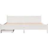  Okvir kreveta bez madraca bijeli 200x200 cm od masivne borovine | shoptok.hr