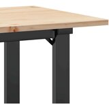  Blagovaonski stol O-oblika 100x50x75 cm od borovine i čelik | shoptok.hr
