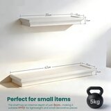 JUJOYBD Komplet 2 stenskih polic MDF 30/42 cm | Shoptok.si