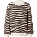Ichi Pulover 'KAMARA' kremna / rjava | Shoptok.si