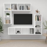  4-dijelni set TV ormarića bijeli od konstruiranog drva | shoptok.hr