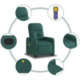  Masažni naslonjač na podizanje od tkanine tamnozeleni | shoptok.hr