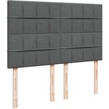 vidaXL Otomanski posteljni okvir z vzmetnico siv 140x200 cm blago | Shoptok.si