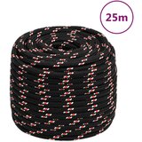 vidaXL Brodski konop crni 18 mm 25 m od polipropilena | shoptok.hr