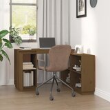  Radni stol smeđa boja meda 110 x 50 x 75 cm od masivne borovine | shoptok.hr