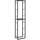 vidaXL Stojalo za drva črno 50x30x209 cm jeklo | Shoptok.si