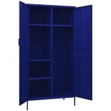 vidaXL Garderobna omara mornarsko modra 90x50x180 cm jeklo | Shoptok.si