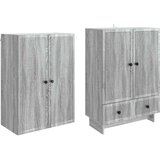  Set ormara 2 pcs Siva Sonoma 66 x 34,5 x 95 cm | shoptok.hr