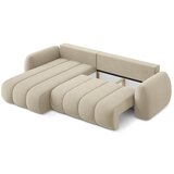 Makamii Svjetlo smeđa sklopiva/s prostorom za odlaganje kutna garnitura od bouclé tkanine (s lijevim kutom/s ležaljkom) Pele – | shoptok.hr