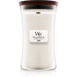 WoodWick linen mirisna svijeća 610 g cijene