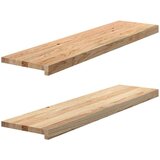 vidaXL Podloge za stopnice 2 kosa 100x25x2 cm trdna hrastovina | Shoptok.si