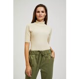 Marisse Turtleneck Sweater Decorated With Pearl Metallic Thread Cene