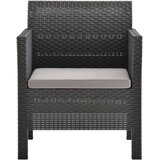  Vrtna sedežna garnitura 2-delna z blazino PP ratan antracitna, (20674828) | Shoptok.si