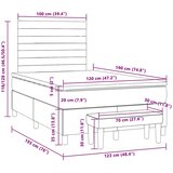  box spring s madracem tamnosivi 120 x 190 cm tkanina | shoptok.hr
