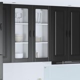  Zidni stakleni ormarić Crna 40 x 31 x 100 cm Konstruirano drvo | shoptok.hr