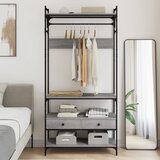 The Living Store Omara s predali siva sonoma 89x39x184,5 cm konstruiran les - Garderobna Omara, (21568334) Cene