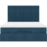  Ottoman krevet s madracima i LED diodama tamnoplavi 140x200 cm baršun | shoptok.hr