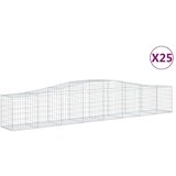  Lučne gabionske košare 25 kom 400x50x60/80 cm pocinčano željezo | shoptok.hr