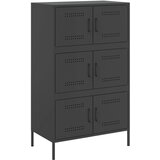 Maison Chic Visoka omara - Komoda - Predalnik črna 68x39x113 cm jeklo, (21717015) Cene