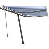  Prostostoječa ročno zložljiva tenda 300x250 cm modra/bela, (20702952) | Shoptok.si