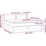  Box spring postelja z vzmetnico črna 160x200 cm blago, (20896008) | Shoptok.si