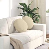  Jastučići za sjedenje 2 pcs Krema Ø40 x 13 cm tkanina | shoptok.hr