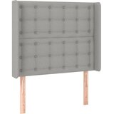  LED uzglavlje svjetlosivo 103 x 16 x 118/128 cm od tkanine | shoptok.hr