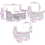  Sjedeća garnitura za vrt 11 pcs Siva i tamno siva poliratan | Shoptok.si