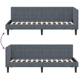  Kutni okvir kreveta Tamno siva 80 cm x 200 cm Baršun | shoptok.hr