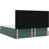 vidaXL Otomanski posteljni okvir z vzmetnicami zelen 160x200 cm žamet, (22053803) | Shoptok.si