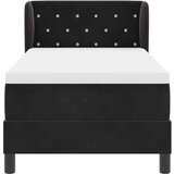 vidaXL Box Spring Postelja z Vzmetnico Črna 80x200 cm Velvet, (22081111) | Shoptok.si