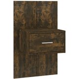  Zidni noćni ormarići 2 kom boja dimljenog hrasta Smeđa | Shoptok.si