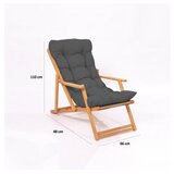 Hanah home vrtna stolica 66x110x48cm sivo-bež | Eponuda.ba