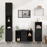 The Living Store Omarica za umivalnik črna 80x33x60 cm inženirski les - Omarica Za Umivalnik, (21436640) Cene