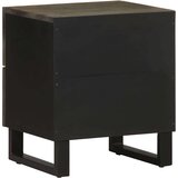  Noćni ormarići 2 kom crni 40x33x46 cm od masivnog drva manga | shoptok.hr