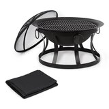 Blumfeldt Pentos 2 v 1, posoda za ogenj, Ø 73 cm, zaščita pred iskrami, žar Ø 60 cm, zaščitni pokrov | Shoptok.si