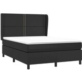  Box spring postelja z vzmetnico črn 140x200 cm umetno usnje, (20725624) | Shoptok.si